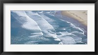 Framed Aerial view of surf on the beach, Pismo Beach, San Luis Obispo County, California, USA