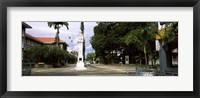 Framed Clock tower in a city, Victoria, Mahe Island, Seychelles