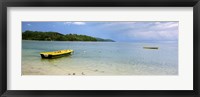 Framed Small fishing boat in the ocean, Baie Lazare, Mahe Island, Seychelles