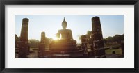 Framed Statue of Buddha at sunset, Sukhothai Historical Park, Sukhothai, Thailand