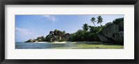 Framed Rock formations on the coast, Anse Source d'Argent, La Digue Island, Seychelles
