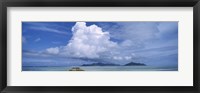 Framed View from Anse source d'Argent towards Praslin Island, La Digue Island, Seychelles