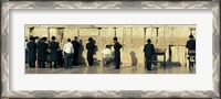 Framed People praying at Wailing Wall, Jerusalem, Israel