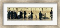 Framed People praying at Wailing Wall, Jerusalem, Israel