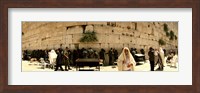 Framed People praying in front of the Wailing Wall, Jerusalem, Israel
