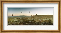 Framed Hot air balloons over a valley, Cappadocia, Central Anatolia Region, Turkey