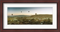 Framed Hot air balloons over a valley, Cappadocia, Central Anatolia Region, Turkey