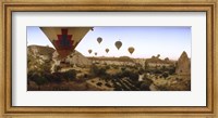 Framed Hot air balloons, Cappadocia, Central Anatolia Region, Turkey