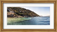 Framed People kayaking in the Mediterranean sea, Sunken City, Kekova, Antalya Province, Turkey