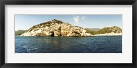 Framed Pirates Cave in the Mediterranean sea, Sunken City, Kekova, Antalya Province, Turkey