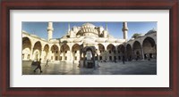 Framed Courtyard of Blue Mosque in Istanbul, Turkey