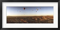 Framed Hot air balloons in the sky over Cappadocia, Central Anatolia Region, Turkey