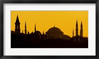 Framed Silhouette of a mosque, Blue Mosque, Istanbul, Turkey