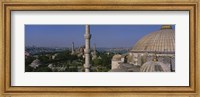 Framed View of a mosque, St. Sophia, Hagia Sophia, Mosque of Sultan Ahmet I, Blue Mosque, Sultanahmet District, Istanbul, Turkey
