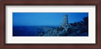 Framed Desert View Watchtower in Blue, Desert Point, Grand Canyon National Park, Arizona