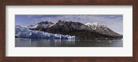 Framed Lago Grey and Grey Glacier with Paine Massif, Torres Del Paine National Park, Magallanes Region, Patagonia, Chile