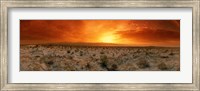 Framed Sunset over a desert, Palm Springs, California, USA