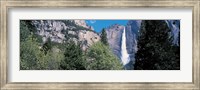 Framed Yosemite Falls Yosemite National Park CA USA