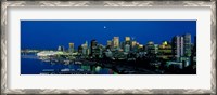 Framed Evening skyline Vancouver British Columbia Canada