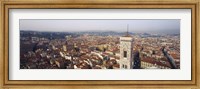 Framed Aerial view of a city, Florence, Tuscany, Italy