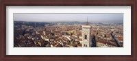 Framed Aerial view of a city, Florence, Tuscany, Italy