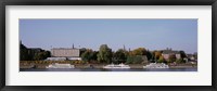 Framed Tour Boat In The River, Rhine River, Bonn, Germany