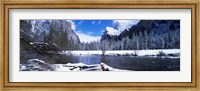 Framed USA, California, Yosemite National Park, Flowing river in the winter