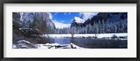 Framed USA, California, Yosemite National Park, Flowing river in the winter