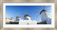 Framed Windmills Santorini Island Greece