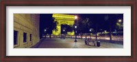 Framed France, Paris, Arc de Triomphe lit up at night