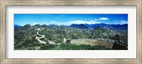 Framed Fortified wall on a mountain, Great Wall Of China, Beijing, China