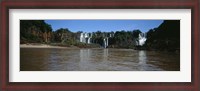 Framed Waterfall in a forest, Iguacu Falls, Iguacu National Park, Argentina