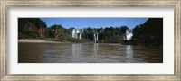 Framed Waterfall in a forest, Iguacu Falls, Iguacu National Park, Argentina
