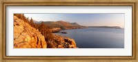 Framed High angle view of a coastline, Mount Desert Island, Acadia National Park, Maine, USA