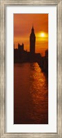 Framed Big Ben at Sunset, House of Parliament, London, England