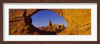 Framed Blue Sky through Stone Arch, Arches National Park, Utah