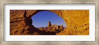 Framed Blue Sky through Stone Arch, Arches National Park, Utah