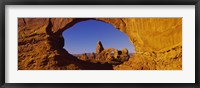 Framed Blue Sky through Stone Arch, Arches National Park, Utah