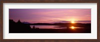 Framed Germany , Forggen Lake, sunset