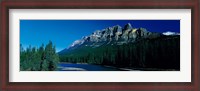 Framed Castle Mountain, Banff National Park, Alberta, Canada
