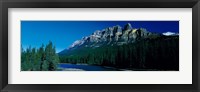 Framed Castle Mountain, Banff National Park, Alberta, Canada