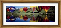 Framed Reflection of hot air balloons in a lake, Snowmass Village, Pitkin County, Colorado, USA