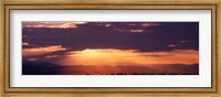 Framed Sunset over Rocky Mts from Daniels Park  CO USA