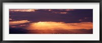 Framed Sunset over Rocky Mts from Daniels Park  CO USA