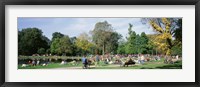 Framed People Relaxing In The Park, Vondel Park, Amsterdam, Netherlands