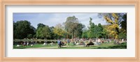 Framed People Relaxing In The Park, Vondel Park, Amsterdam, Netherlands