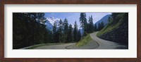 Framed Empty road passing through mountains, Bernese Oberland, Switzerland