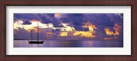 Framed Sunset Moorea French Polynesia