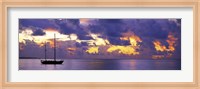 Framed Sunset Moorea French Polynesia