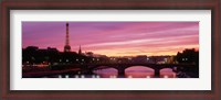 Framed Sunset, Romantic City, Eiffel Tower, Paris, France